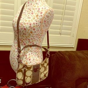 Small brown Coach,can be crossbody or shoulder bag